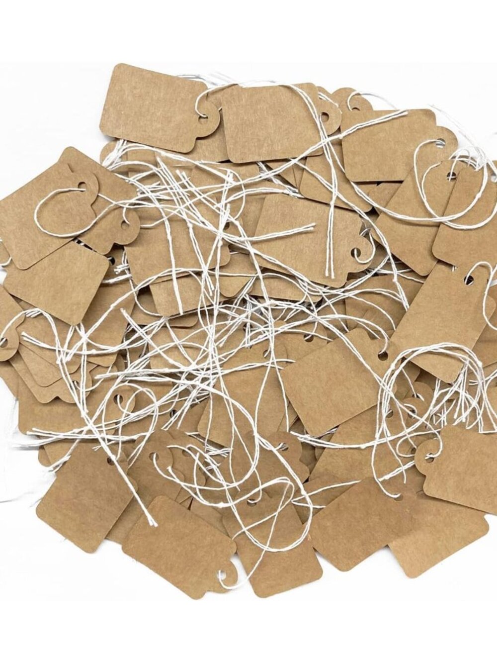 200Pcs Kraft Price Tags with String Attached, Marking Strung Writable Price Labe